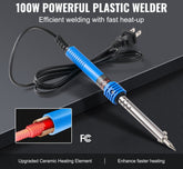 Plastic Welding Kit, 100W Plastic Welder Soldering Iron Gun, Car Bumper Repair Kit with 2 Welding Tips, 1 Soldering Tip, 20 Plastic Welding Rods for Kayak/Toys/Plastic Crack/Electronics Repair